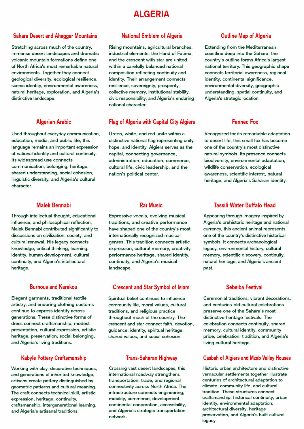 Algeria descriptive cultural card